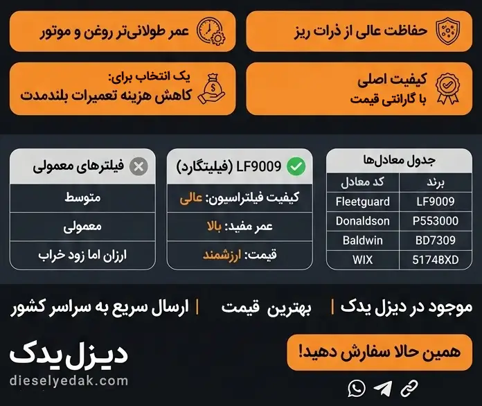 خرید فیلتر فیلیتگارد LF9009 از دیزل یدک