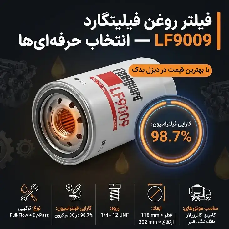 معرفی و مشخصات فیلتر روغن فیلیتگارد LF9009